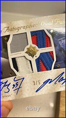 READ 2008/09 UD Ultimate Dual Patch Auto WAYNE GRETZKY / MARK MESSIER /5 RARE