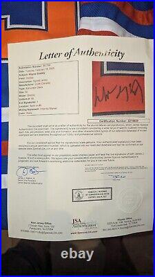 Rangers Kings Wayne Gretzky Signed Edmonton Oilers Throwback Jersey Jsa Loa