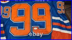 Rangers Kings Wayne Gretzky Signed Edmonton Oilers Throwback Jersey Jsa Loa