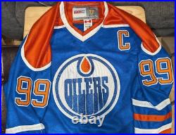 Rangers Kings Wayne Gretzky Signed Edmonton Oilers Throwback Jersey Jsa Loa