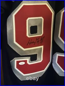 Rangers Wayne Gretzky Authentic Signed Navy CCM Jersey Autographed JSA