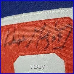 Rangers Wayne Gretzky Signed Blue Replica Jersey Hockey Beckett LOA