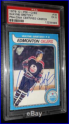 Rare! 1979 Opc #18 Wayne Gretzky Early Autograph Rookie Rc First Run Psa/dna