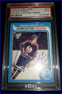 Rare! 1979 Opc #18 Wayne Gretzky Early Autograph Rookie Rc First Run Psa/dna