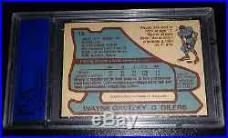 Rare! 1979 Opc #18 Wayne Gretzky Early Autograph Rookie Rc First Run Psa/dna