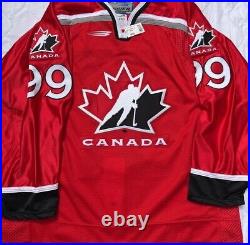 Rare Wayne Gretzky Signed Jersey Nagano Olympics Team Canada 7/99