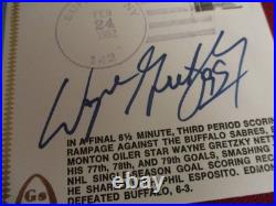 SIGNED Wayne Gretzky 1st Day Cover Cachet (1982) Single Season Scoring Record