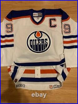 Signed Double Tag CCM Authentic Wayne Gretzky Edmonton Oilers Jersey 54 COA