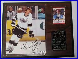 Signed Wayne Gretzky 99 On Wood Plaque