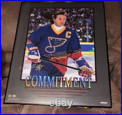 Signed Wayne Gretzky Commitment Poster Framed NHL Hockey St Louis 99