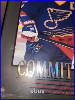 Signed Wayne Gretzky Commitment Poster Framed NHL Hockey St Louis 99