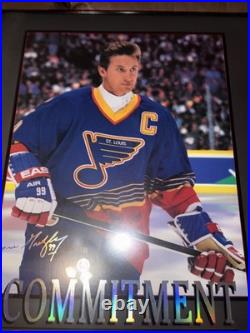 Signed Wayne Gretzky Commitment Poster Framed NHL Hockey St Louis 99