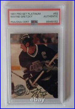 Sports Card Signed Wayne Gretzky Hof/ Goat Authentic Rarepsa/dna Cert