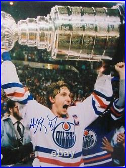 THE GREAT ONE WAYNE GRETZKY SIGNED EDMONTON OILERS NHL HOCKEY PHOTO 11x14 COA