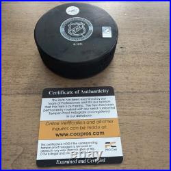 The Goat Wayne Gretzky Signed Los Angeles Kings Puck COA Rare