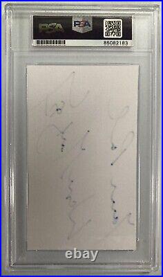 The Great One Wayne Gretzky #99 Signed Autograph 3x5 Cut PSA DNA FREE S&H