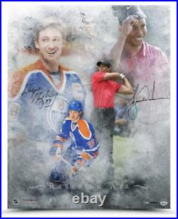 Tiger Woods / Wayne Gretzky Autographed 16 x 20 Photograph UDA LE 100