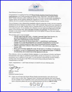 UD/Wayne Gretzky with2-Autographed Porcelain Signature Series-50/1000-with1979 RC/UG