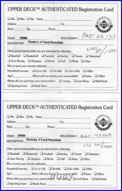 UD/Wayne Gretzky with2-Autographed Porcelain Signature Series-50/1000-with1979 RC/UG