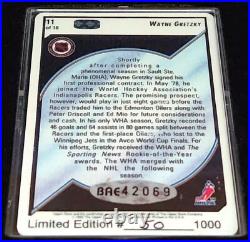UD/Wayne Gretzky with2-Autographed Porcelain Signature Series-50/1000-with1979 RC/UG