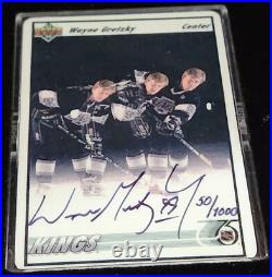 UD/Wayne Gretzky with2-Autographed Porcelain Signature Series-50/1000-with1979 RC/UG