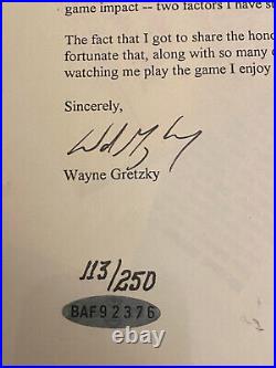 UNIQUE WAYNE GRETZKY 8 x 10 Action Photo and signed autographed letter UDA LE