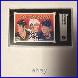 Upper Deck 1991-92 Upper Deck 50/50 Club Auto #45 SGC Auth Wayne Gretzky