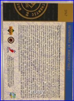 Upper Deck 98-99 SP Wayne Gretzky Unredeemed Hard Signed Auto SPA7 Rangers