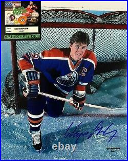 VTG Wayne Gretzky the Great One Edmonton Oilers Signed Auto 8x10 Photo WithCOA