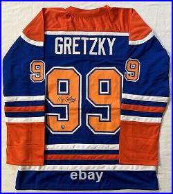 VTG Wayne Gretzky the Great One Edmonton Oilers Signed Auto Jersey WithCOA