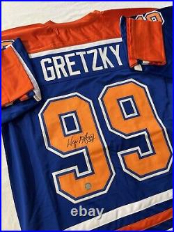 VTG Wayne Gretzky the Great One Edmonton Oilers Signed Auto Jersey WithCOA