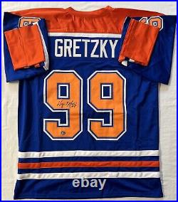 VTG Wayne Gretzky the Great One Edmonton Oilers Signed Auto Jersey WithCOA