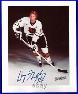 Vintage 1980s Wayne Gretzky All Star Pro Stars Signed 8x10 Photo Edmonton Oilers