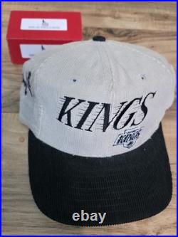 Vintage 1990s Wayne Gretzky NHL LA Kings Twice Autographed Corduroy Hat RARE