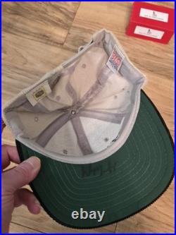 Vintage 1990s Wayne Gretzky NHL LA Kings Twice Autographed Corduroy Hat RARE