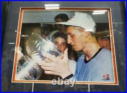 WAYNE GRETZKY 15X17 Framed Signed Auto Puck withPhoto Display JSA COA LE #/99