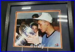 WAYNE GRETZKY 15X17 Framed Signed Auto Puck withPhoto Display JSA COA LE #/99