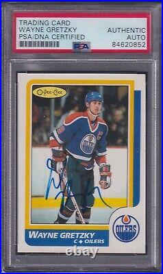 WAYNE GRETZKY 1985 O-Pee-Chee #3 AUTO in Blue, PSA/DNA Slab