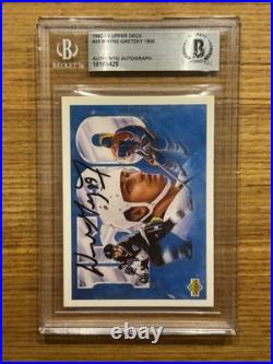 WAYNE GRETZKY 1992 Upper Deck 1500 On Card Auto Autograph Beckett BGS Authentic
