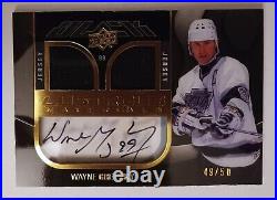 WAYNE GRETZKY-2009/10 UD Black (#49/50) Lustrous DUAL JERSEY/AUTO/AUTO/AUTOGRAPH
