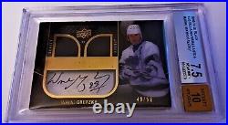 WAYNE GRETZKY-2009/10 UD Black (#49/50) Lustrous DUAL JERSEY/AUTO/AUTO/AUTOGRAPH