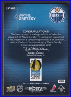 WAYNE GRETZKY 2011 Upper Deck Industry Summit Signature Icons Auto #LV-WG, /10