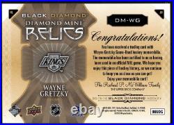 WAYNE GRETZKY 2015-16 Upper Deck Black Diamond Mine Relic Patch #/15 Memorabilia