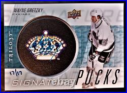 WAYNE GRETZKY-2016/17 UD Signature Pucks (#17/17) AUTO/AUTOGRPAH-RARE 1/1 Type