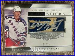 WAYNE GRETZKY 2019-20 The Cup Scripted Sticks Auto #07/15