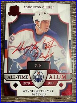 WAYNE GRETZKY 2019-20 UD The Cup RED All-Time Alum Inscribed Auto SP #3/5