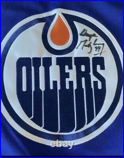 WAYNE GRETZKY Autographed CCM Vintage Hockey Edmonton OILERS Jersey JSA LOA