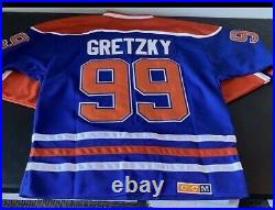 WAYNE GRETZKY Autographed CCM Vintage Hockey Edmonton OILERS Jersey JSA LOA