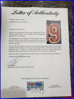 WAYNE GRETZKY Autographed NEW YORK RANGERS NHL Jersey PSA/DNA Letter COA