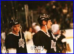 WAYNE GRETZKY & BERNIE NICHOL Signed 5 7/8 X 3.5 Photo JSA #AW40179